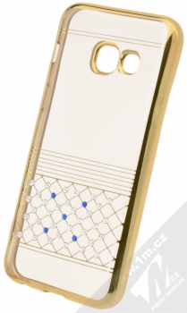 Beeyo Luxury pokovený ochranný kryt pro Samsung Galaxy A3 (2017) zlatá průhledná (gold transparent)