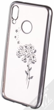 Beeyo Roses pokovený ochranný kryt pro Huawei P20 Lite stříbrná průhledná (silver transparent)