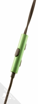 Blue Star Metal MI sluchátka s mikrofonem a ovladačem limetkově zelená (lime) ovladač zezadu