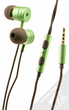 Blue Star Metal MI sluchátka s mikrofonem a ovladačem limetkově zelená (lime)