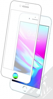 Blueo 5D Mr. Monkey Strong HD Tempered Glass ochranné tvrzené sklo na kompletní displej pro Apple iPhone 7, iPhone 8, iPhone SE (2020) bílá (white) s telefonem