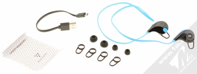 Blun QY7 Sport Bluetooth Stereo headset černá modrá (black blue) balení