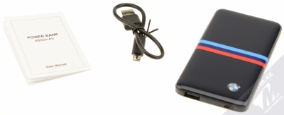 BMW Tricolor Stripes PowerBank záložní zdroj 4800mAh pro mobilní telefon, mobil, smartphone, tablet černá (black) balení