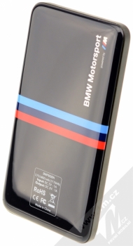 BMW Tricolor Stripes PowerBank záložní zdroj 4800mAh pro mobilní telefon, mobil, smartphone, tablet černá (black) zezadu