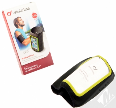 CellularLine Armband Flex velikost L-XL sportovní pouzdro na paži pro telefony do 5,2 palců černá (black) balení