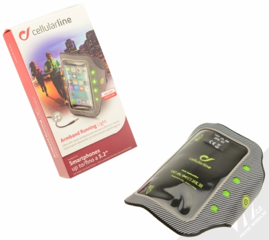 CellularLine Armband Running Light sportovní pouzdro na paži pro mobilní telefon, mobil, smartphone do 5,2 balení