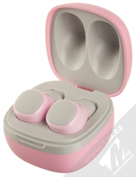 CellularLine Evade TWS Bluetooth stereo sluchátka (BTEVADETWSP) růžová (pink) nabíjecí pouzdro se sluchátky