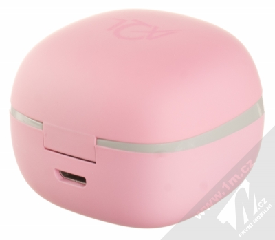 CellularLine Evade TWS Bluetooth stereo sluchátka (BTEVADETWSP) růžová (pink) nabíjecí pouzdro zezadu