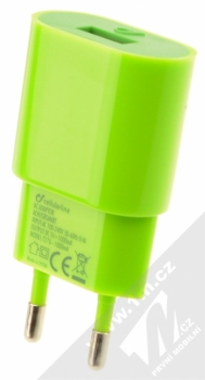 CellularLine Style&Color USB Charger nabíječka do sítě s USB výstupem 1A zelená (green) zezadu