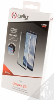Celly 3D Glass ochranné tvrzené sklo na kompletní zahnutý displej pro Samsung Galaxy S9 černá (black) krabička