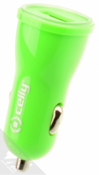 Celly USB Car Charger nabíječka do auta s USB výstupem 1A pro mobilní telefon, mobil, smartphone zelená (green)