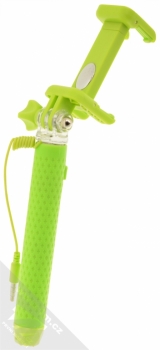 Celly Selfie Mini teleskopická tyč, držák do ruky s tlačítkem spouště přes audio konektor jack 3,5mm zelená (green) zezadu