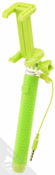 Celly Selfie Mini teleskopická tyč, držák do ruky s tlačítkem spouště přes audio konektor jack 3,5mm zelená (green)