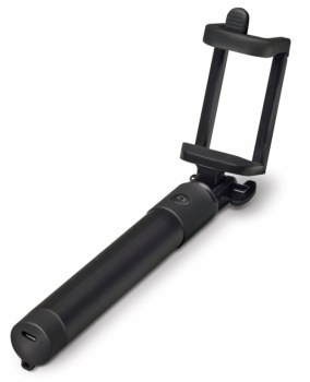 Celly Selfie Plus teleskopická tyč, držák do ruky s bezdrátovým tlačítkem spouště přes Bluetooth černá (black)