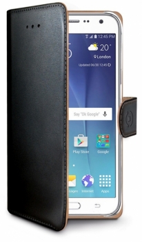 Celly Wally kožené pouzdro pro Samsung Galaxy J5 černá (black)