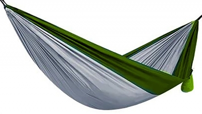 1Mcz HO-170 Turistická houpací síť Hamak Santiago 140 x 260 cm šedá zelená (grey green)