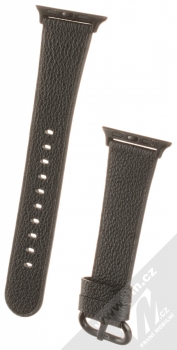 Dahase Grain Leather Strap kožený pásek na zápěstí pro Apple Watch 38mm, Watch 40mm černá (black)