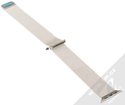 Dahase Milanese Magnetic magnetický pásek z leštěného kovu na zápěstí pro Apple Watch 42mm, Watch 44mm stříbrná (silver) rozepnuté zezadu