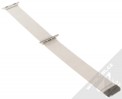 Dahase Milanese Magnetic magnetický pásek z leštěného kovu na zápěstí pro Apple Watch 42mm, Watch 44mm stříbrná (silver) rozepnuté