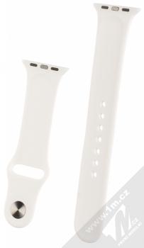 Devia Deluxe Sport Band silikonový pásek na zápěstí pro Apple Watch 38mm, Watch 40mm bílá (white) zezadu