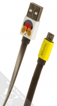 Disney Mickey Mouse Vykukuje USB kabel s microUSB konektorem bílá žlutá (white yellow) zezadu