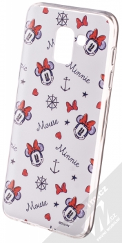 Disney Minnie Mouse 007 TPU ochranný silikonový kryt s motivem pro Samsung Galaxy J6 (2018) bílá (white)