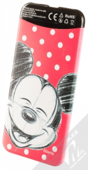 Disney Minnie Mouse Sketch 001 Power Bank záložní zdroj 6000mAh s motivem červená (red) zezadu