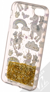 Disney Sand Minnie Mouse a Jednorožec 037 ochranný kryt s přesýpacím efektem třpytek s motivem pro Apple iPhone 7, iPhone 8 průhledná zlatá (transparent gold) zepředu