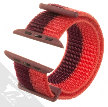 Dux Ducis Sport Watch Band textilní řemínek pro Apple Watch 42mm, Watch 44mm, Watch 45mm, Watch Ultra 49mm tmavě červená červená (cherry red)