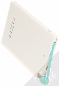 Fixed Super Slim PowerBank záložní zdroj 4000mAh pro mobilní telefon, mobil, smartphone, tablet bílá (white) konektory