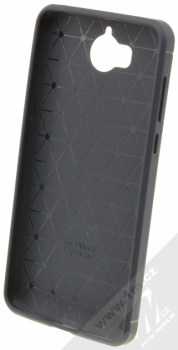 Forcell Carbon ochranný kryt pro Huawei Y5 (2017), Y6 (2017) šedomodrá (graphite) zepředu
