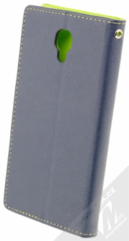 Forcell Fancy Book flipové pouzdro pro LG X Screen modro limetkově zelená (blue lime) zezadu