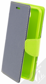 Forcell Fancy Book flipové pouzdro pro LG X Screen modro limetkově zelená (blue lime)