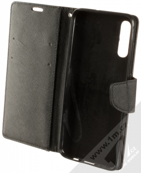 Forcell Fancy Book flipové pouzdro pro Samsung Galaxy A70 černá (black) otevřené