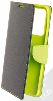 Forcell Fancy Book flipové pouzdro pro Samsung Galaxy S20 Ultra modrá limetkově zelená (blue lime)