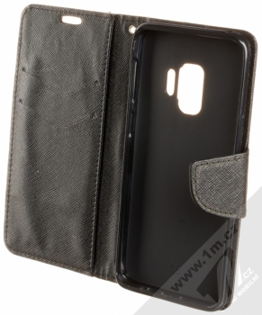 Forcell Fancy Book flipové pouzdro pro Samsung Galaxy S9 černá (black) otevřené