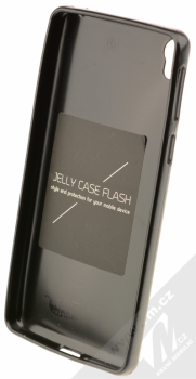 Forcell Jelly Matt Case TPU ochranný silikonový kryt pro Sony Xperia E5 černá (black) zepředu
