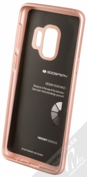 Goospery i-Jelly Case TPU ochranný kryt pro Samsung Galaxy S9 růžově zlatá (metal rose gold) zepředu