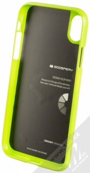 Goospery Jelly Case TPU ochranný silikonový kryt pro Apple iPhone XR limetkově zelená (lime green) zepředu