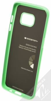 Goospery Jelly Case TPU ochranný silikonový kryt pro Samsung Galaxy S7 Edge mátově zelená (mint) zepředu