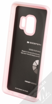 Goospery Jelly Case TPU ochranný silikonový kryt pro Samsung Galaxy S9 světle růžová (light pink) zepředu