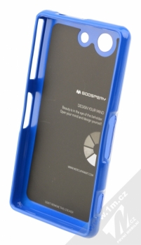 Goospery Jelly Case TPU ochranný silikonový kryt pro Sony Xperia Z3 Compact tmavě modrá (dark blue) zepředu