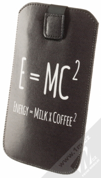 GreenGo Slim Up Text E=MC2 4XL pouzdro pro mobilní telefon, mobil, smartphone černá bílá (black white)