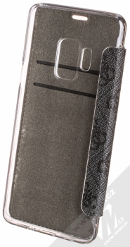 Guess 4G Flower Desire Booktype Case flipové pouzdro pro Samsung Galaxy S9 (GUFLBKS94GROG) tmavě šedá (dark grey) zezadu