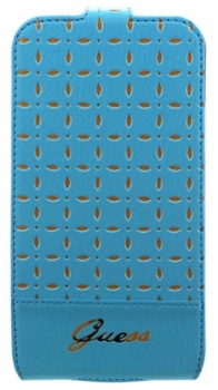 Guess Gianina Flap Case flipové pouzdro pro Samsung Galaxy S5, Galaxy S5 Neo (GUFLS5PET) modrá (turquoise)