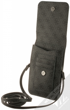 Guess Triangle 4G Wallet Universal univerzální pouzdro kabelka s kapsičkami (GUWBP4TMGR) šedá (grey) otevřené