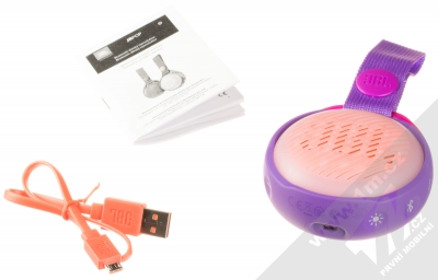 JBL JR POP voděodolný Bluetooth reproduktor fialová (purple) balení