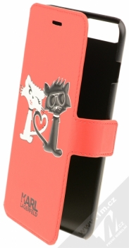 Karl Lagerfeld Choupette in Love Booktype Case flipové pouzdro pro Apple iPhone 7 Plus (KLFLBKP7LCL1RE) červená (red)