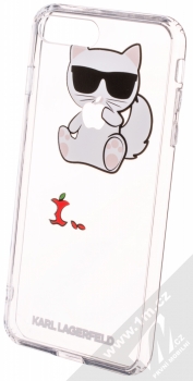 Karl Lagerfeld Fun Choupette Eaten Apple ochranný kryt s motivem pro Apple iPhone 7 Plus, iPhone 8 Plus (KLHCI8LCFA) průhledná (transparent)