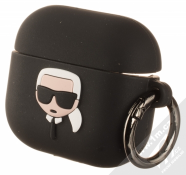 Karl Lagerfeld Ikonik AirPods Silicone Case silikonové pouzdro pro sluchátka Apple AirPods 3 (KLACA3SILKHBK) černá (black)